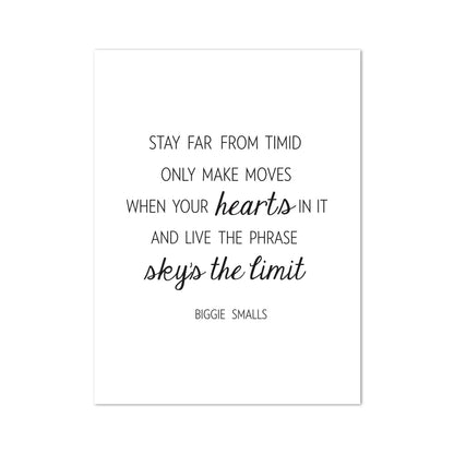 Biggie Smalls Notorious B.I.G Posters and Prints Hip Hop Music Lyrics Quote Black White Wall Art Canvas Painting Home Decor