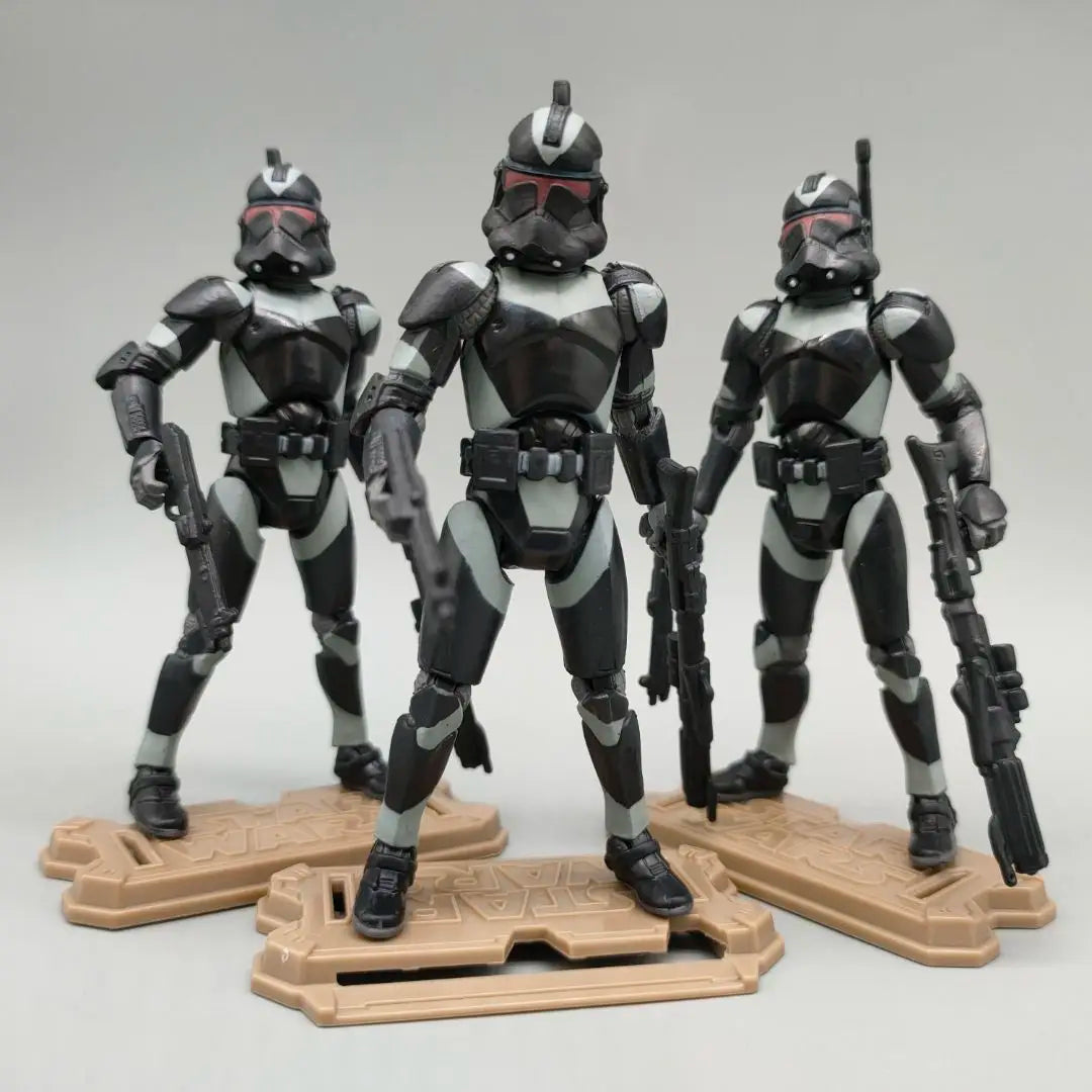 Lot of 3 Star Wars Elite Force 501st 442nd Shadow Utapau Gree Shock Battalion Trooper 3.75