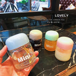 150ML Small Glass Water Bottles Portable Cute Mini Heat Resistant Water Cup For Kids Student Drinking Bottle With Hand Rope Cups