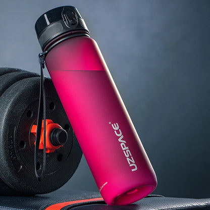 UZ Sports Water Bottle BPA Free Portable Leakproof Shaker Bottle Tritan Plastic Drinkware 500/1000ML Jug for Camping Gym School
