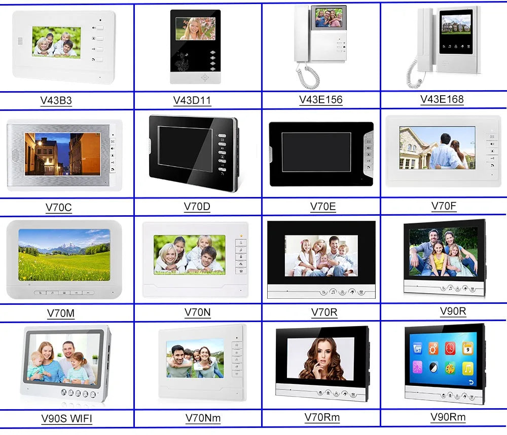 Video Door Phone Doorbell Camera Outdoor Unit RFID Keyfobs Unlock for Low-rise Building Multi 2/ 3/ 4/ 6/ 8 Apartments Intercom