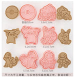 New 6pcs/Set Pokemon Figures Cookie Cutters Cartoon DIY Bakery Mold Biscuit Press Stamp Embosser Sugar Pasty Cake Mould Toys
