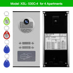 Video Door Phone Doorbell Camera Outdoor Unit RFID Keyfobs Unlock for Low-rise Building Multi 2/ 3/ 4/ 6/ 8 Apartments Intercom