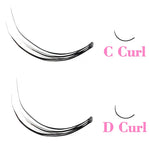 Kimcci 120pcs Premium Mink Individual Dovetail Eyelash Extension Natural 3D Cluster Eyelashes Professional Makeup Flared Lashes