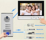 Video Door Phone Doorbell Camera Outdoor Unit RFID Keyfobs Unlock for Low-rise Building Multi 2/ 3/ 4/ 6/ 8 Apartments Intercom