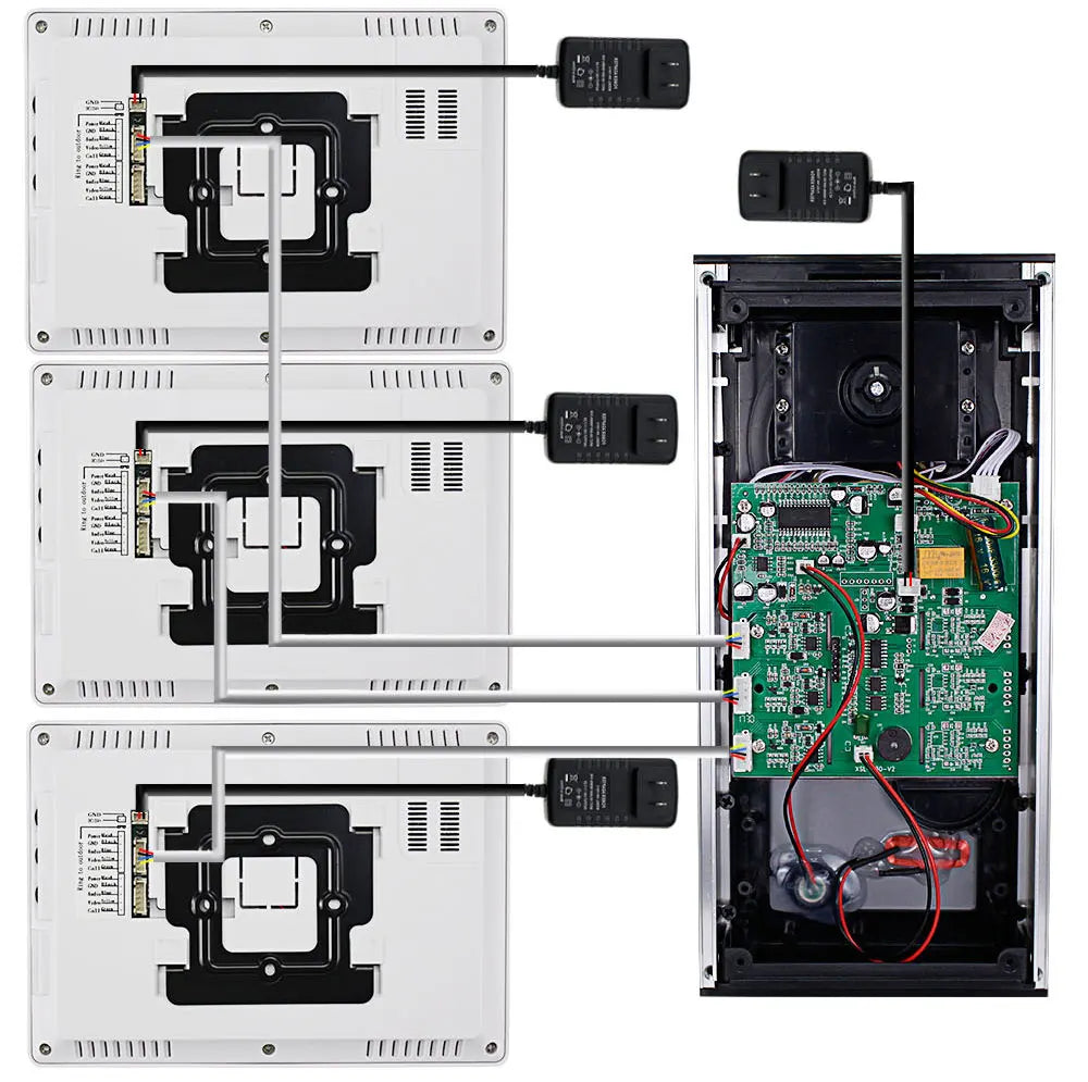 Video Door Phone Doorbell Camera Outdoor Unit RFID Keyfobs Unlock for Low-rise Building Multi 2/ 3/ 4/ 6/ 8 Apartments Intercom