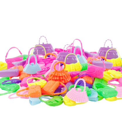 32 Item/Set Ba Doll Bie 11.5 inch Doll Accessories=10 Mix Dress+ 4 Glasses+ 6 Necklaces+2 Handbag+ 10 Shoes Clothes 11.8'' Doll