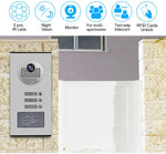 Video Door Phone Doorbell Camera Outdoor Unit RFID Keyfobs Unlock for Low-rise Building Multi 2/ 3/ 4/ 6/ 8 Apartments Intercom