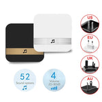 Smart Wireless WiFi Doorbell, Door Chime Ding-Dong Video Door Bell Receiver WiFi Visual Door Bell Music