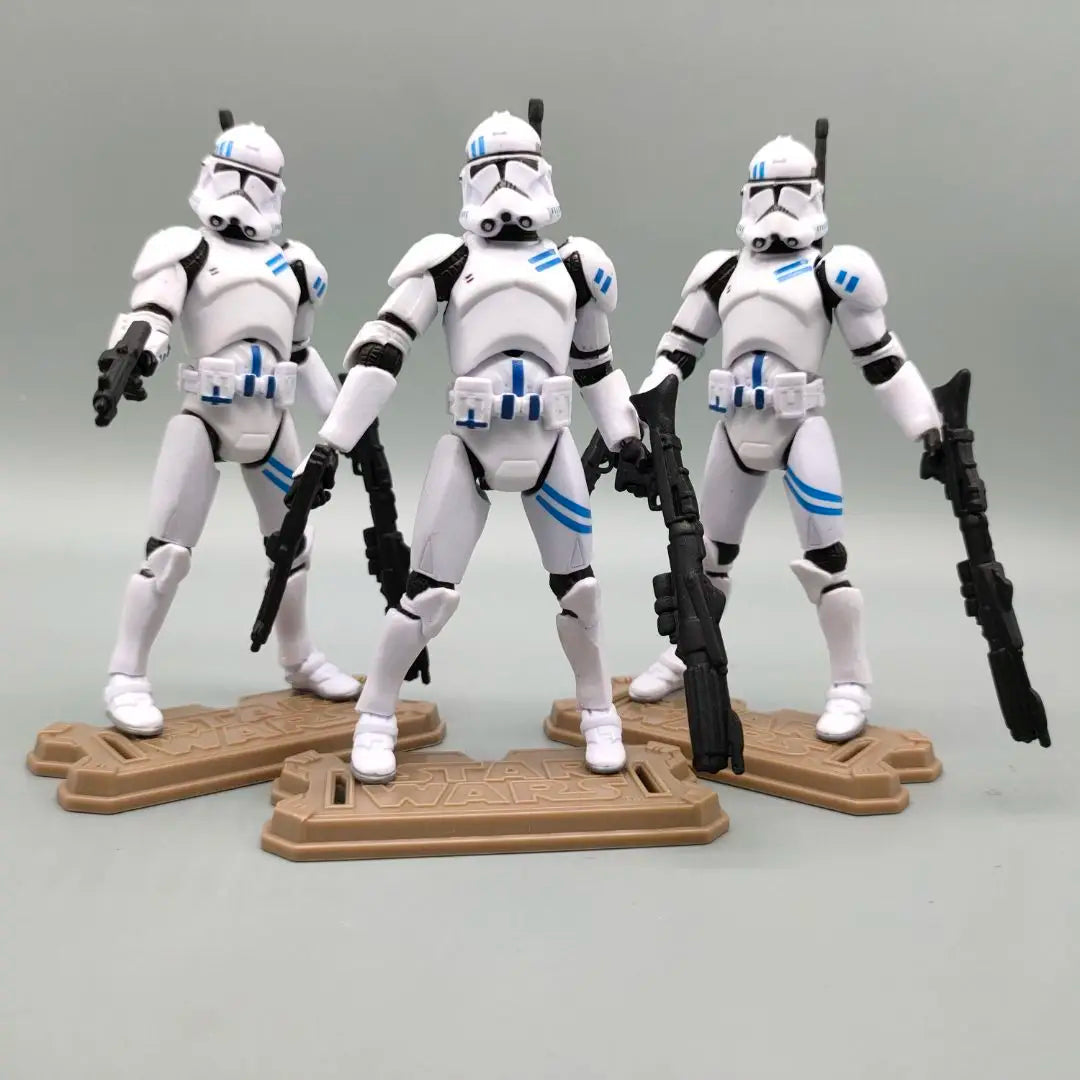 Lot of 3 Star Wars Elite Force 501st 442nd Shadow Utapau Gree Shock Battalion Trooper 3.75