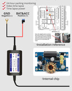 Dash Cam 4.3 inch "mini rear-view mirror digital dashcam, front and rear dual cameras IPS Front and Rear Camera Registrar Black