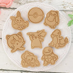 New 6pcs/Set Pokemon Figures Cookie Cutters Cartoon DIY Bakery Mold Biscuit Press Stamp Embosser Sugar Pasty Cake Mould Toys