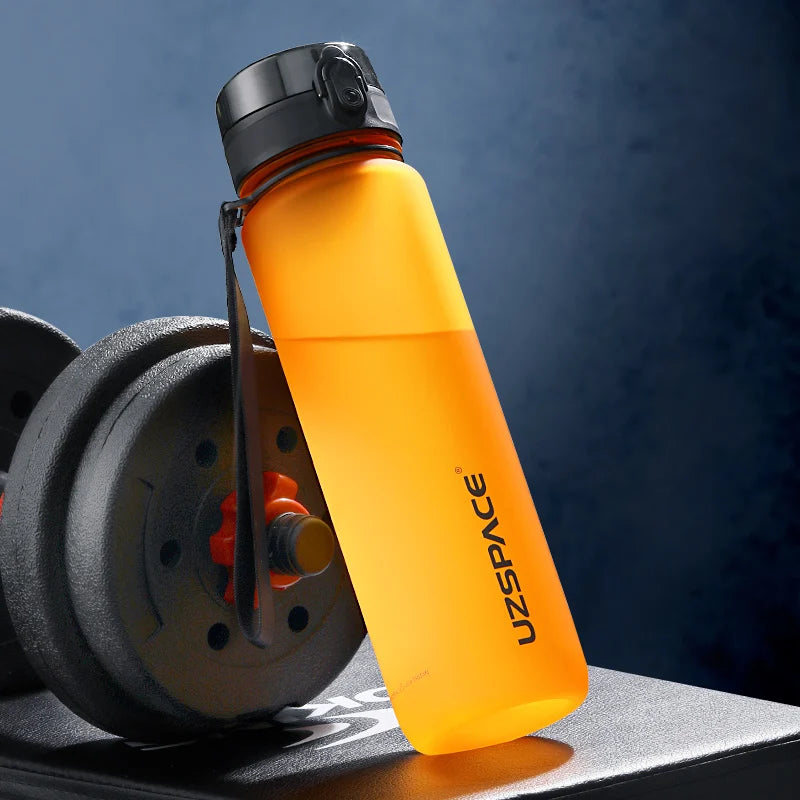 UZ Sports Water Bottle BPA Free Portable Leakproof Shaker Bottle Tritan Plastic Drinkware 500/1000ML Jug for Camping Gym School