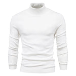 New Quality Winter Mens Sweaters Casual Turtleneck Thick Pullovers Solid Color Warm Slim Fit Turtleneck Sweaters Pullover Men