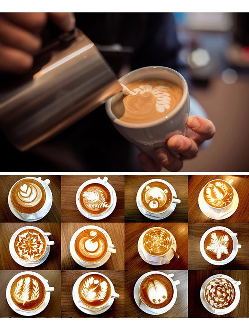 Stainless Milk Frother 400ML Double Mesh Milk Creamer Milk Foam For Cofffee Milk Egg Beater Kitchen Tool Coffee Mixe Frother