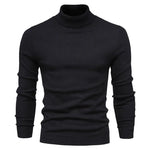 New Quality Winter Mens Sweaters Casual Turtleneck Thick Pullovers Solid Color Warm Slim Fit Turtleneck Sweaters Pullover Men
