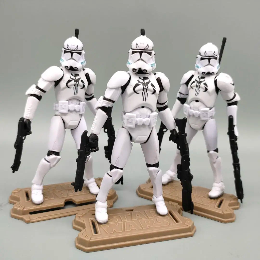 Lot of 3 Star Wars Elite Force 501st 442nd Shadow Utapau Gree Shock Battalion Trooper 3.75