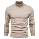 New Quality Winter Mens Sweaters Casual Turtleneck Thick Pullovers Solid Color Warm Slim Fit Turtleneck Sweaters Pullover Men