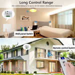 Wireless Smart Switch Light 433Mhz RF 86 Wall Panel Switch with Remote Control Mini Relay Receiver 220V Home Led Light Lamp Fan