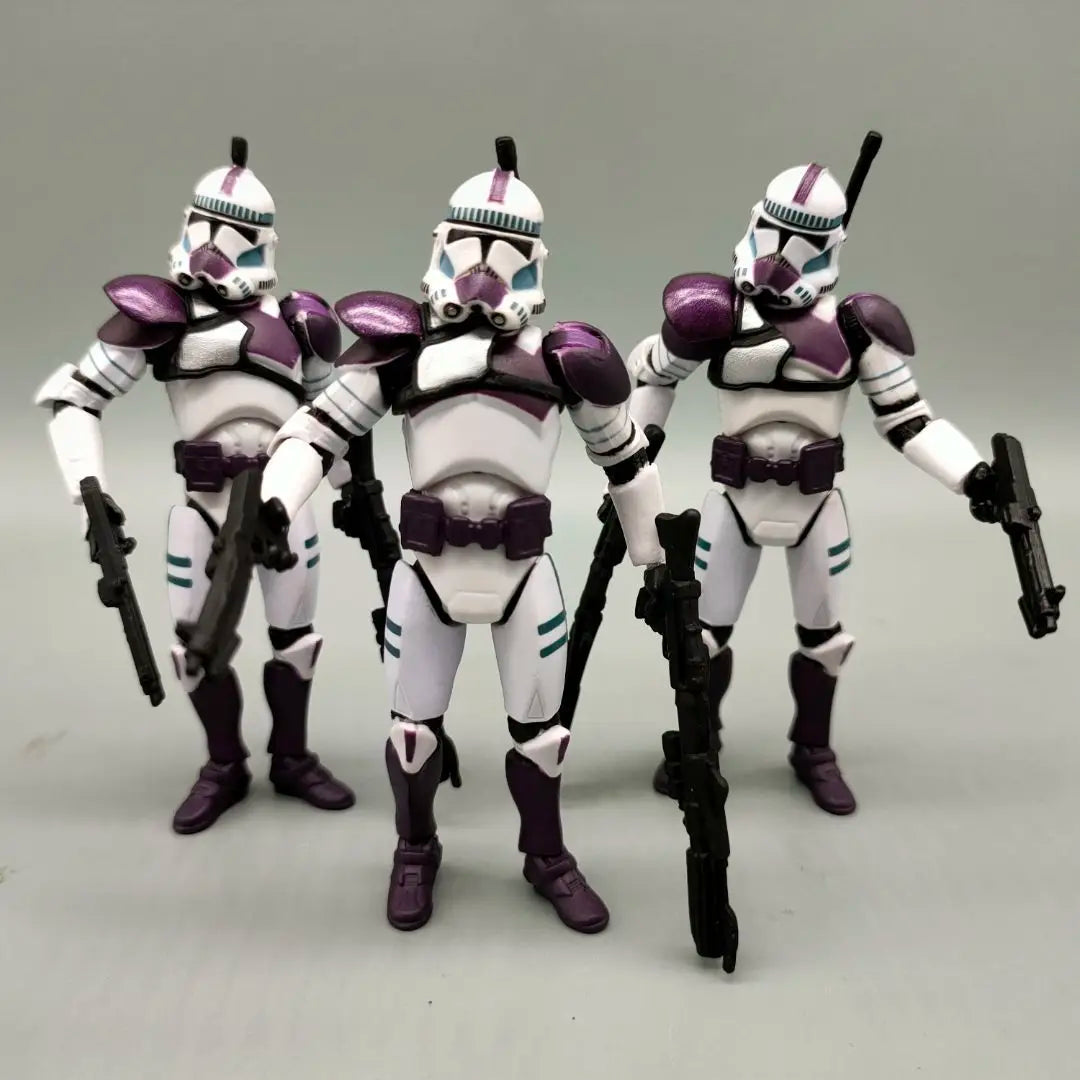 Lot of 3 Star Wars Elite Force 501st 442nd Shadow Utapau Gree Shock Battalion Trooper 3.75