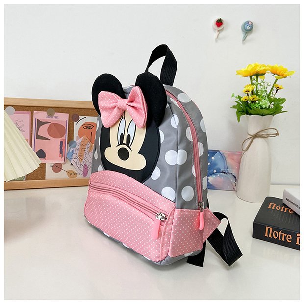 Disney New Backpack 2025 Minnie Schoolbag For Kids Cartoon Kindergarten Schoolbag Kawaii Pink Backpack As a Gift For Children