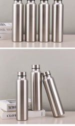 High Quality 1000ml Stainless Steel Sport Water Bottle Single-layer Rugged Water Cup Metal Flask Drinkware Camping Sports Gym