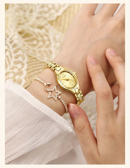 LIEBIG Stainless Steel Strap Quartz Watch Top Brand Luxury Elegant Wristwatches Fashion Automatic Watches For Women Reloj Mujer