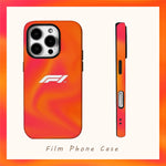 Orange F1 Racing Car Phone Case for IPhone 16 15 14 13 12 11 X XS XR XSMAX 7 8 Pro Max Plus Double-layer Back Cover