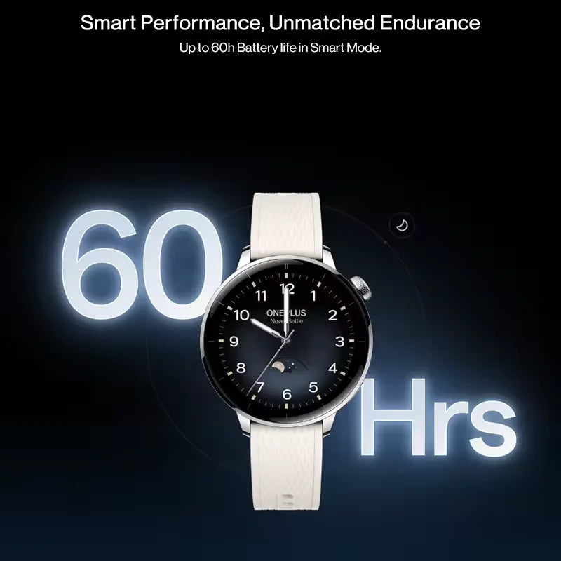 Global Version OnePlus Watch 3 43mm Smartwatch 1.32inches AMOLED Display Up to 60H Battery Life Wear OS by Google GPS NFC
