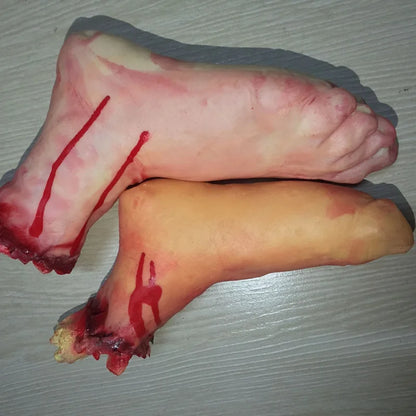 Halloween Horror Props Bloody Hand Haunted House Party Decoration Scary Fake Hand Finger Leg Foot Brain Heart Halloween Supplies