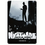 1PC Halloween Metal Sign Horror Movie Theme Shabby Iron Painting Tin Signs Wall Art Man Cave Film Theater Club Home Decoration