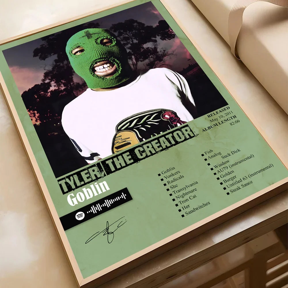 Rapper Tyler The Creator Flower Boy Poster Canvas Painting Modern Home Living Room Bedroom Caf É Bar Room Decoration Wall Art