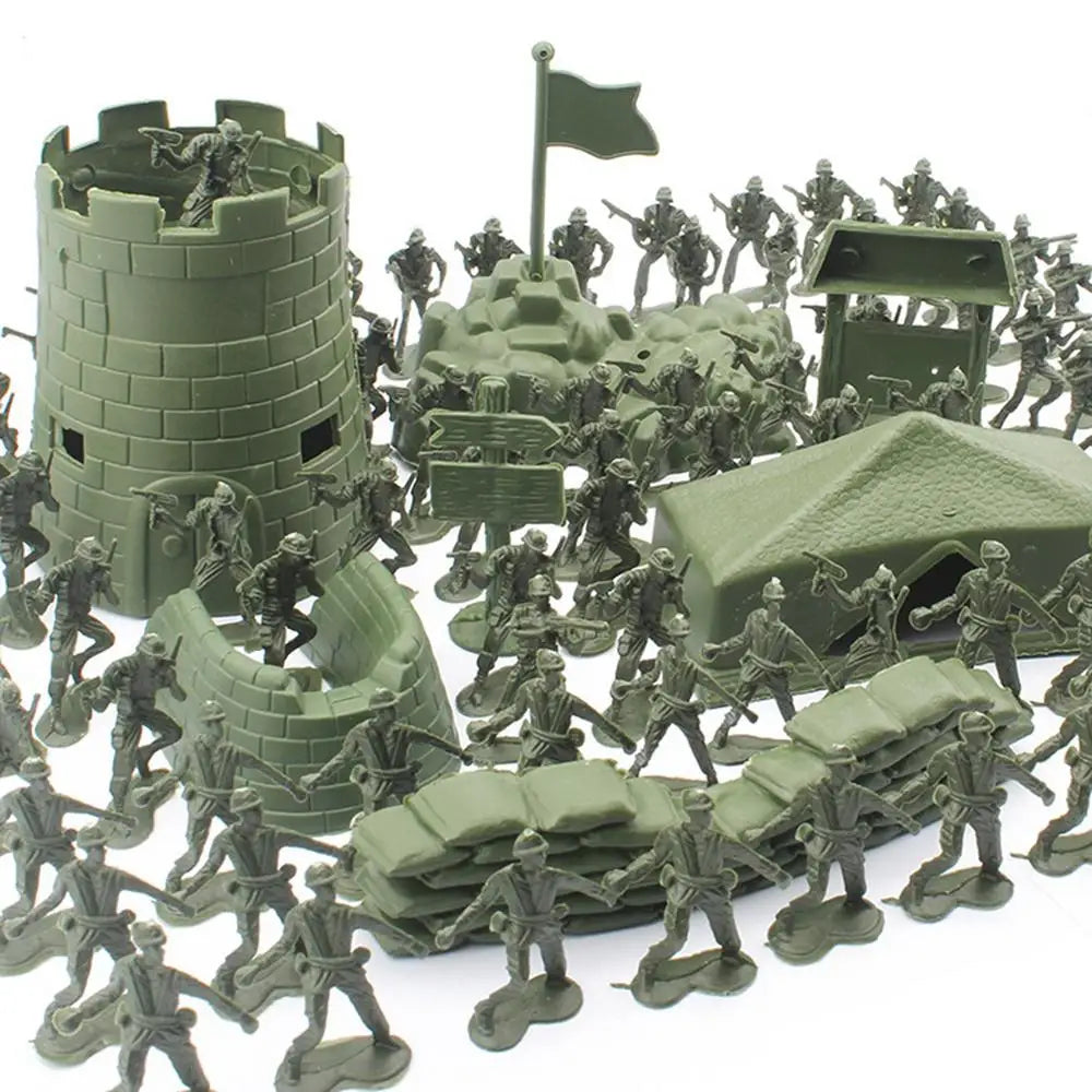 Soldiers Set Building Blocks Doll Action Figures Sand Table Model Toys Plastic Collective Model Toys For Kids Military Gift