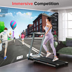 Superun Raceable Treadmill for Home, Walk Treadmill with 6% Incline 158 kg Weight Capacity