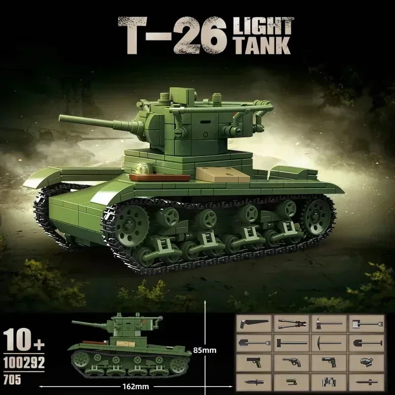 Germany Series Tank III L WW2 Military Series Tank Building Blocks  Bricks Model Set for Kids Educational Toys Christmas Gifts