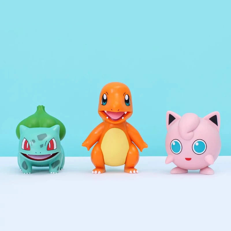 Hot Pokemon Anime Figures Pikachu Toys Model Charmander Psyduck Squirtle Jigglypuff Bulbasaur Kawaii Collect Dolls Action Figure