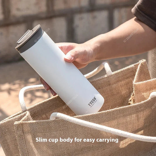 360/500ml Tyeso Stainless Steel Insulated Travel Mug Leak-Proof Direct Drink Water Bottle for Men Women Portable Car Coffee Cup