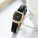 Kegllect Square Women Simple Small Dial Student Watches Vintage Belt Quartz Wristwatch