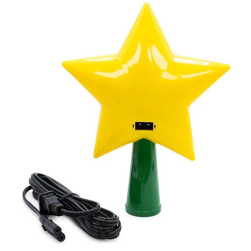 20CM Super Star Light Figure Handheld Christmas Tree Topper Decoration Star Pendant Peak Xmas Tree Top Desk Lamp For Gifts