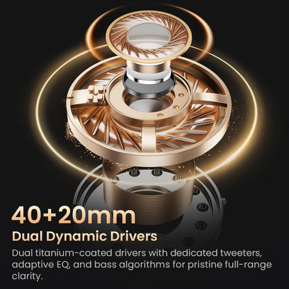 HAYLOU S40 ANC Wireless Headphone 50dB Noise Canceling Hi-Res 3D Spatial Audio Earphone with LDAC Bluetooth 6.0 Over Ear Headset