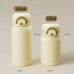 220ml/350ml Mini Thermos Cup Pocket Cup Stainless Steel Thermal Coffee Mug Vacuum Flask Insulated Hot Water Bottle Kids Gift