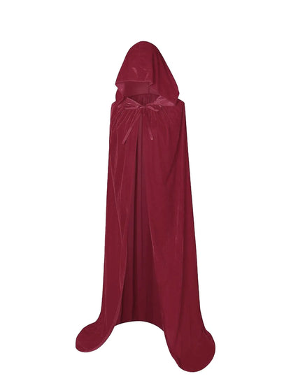 Christmas  Grim Reaper Cloak Velvet long Hooded Unisex cape for  Devil Witch Wizard Halloween Christmas Cosplay cloak