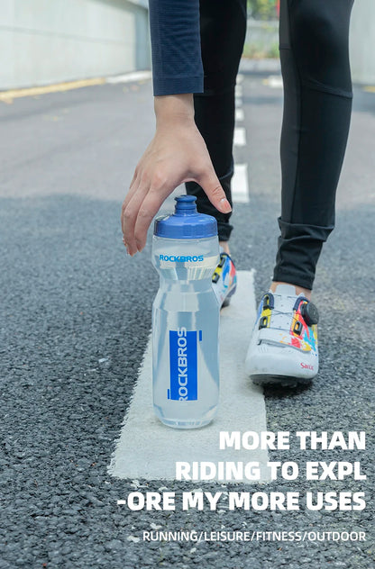 ROCKBROS 750ml Bicycle Water Bottle Plastic Sports Fitness Running Hiking Kettle Leak-proof Bike Bottle Cage
