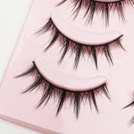 DINGSEN Fake Eyelash Anime Lashes 5 Pairs Little Devil Eyelashes Natural Daily Makeup Manga Eyelashes Clear Band Eyelashes
