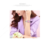 Luxury Women's Watch 29mm Fashionable Stainless Steel Rhinestone Pink Minimalist Girl Clock Outdoor Travel Women Wrist Watches