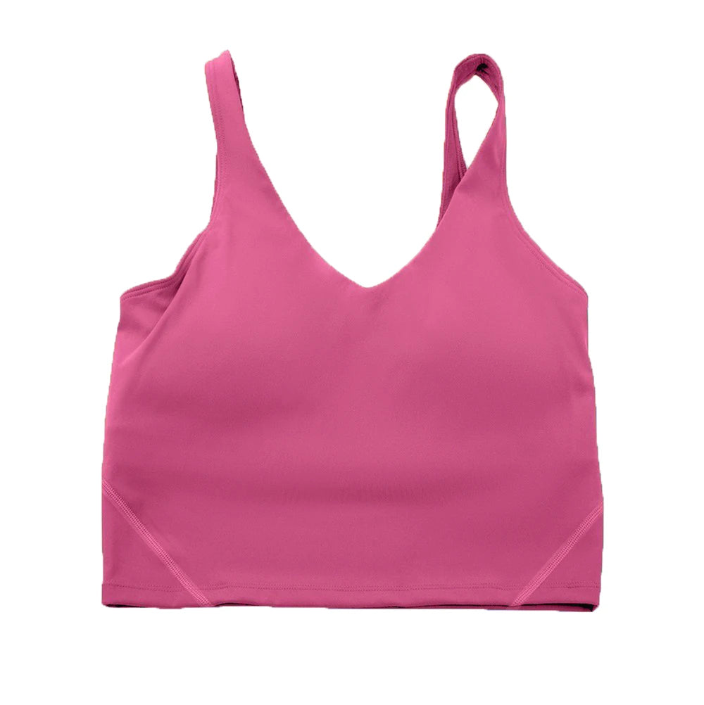 Sports yoga bra with a gathered U-back