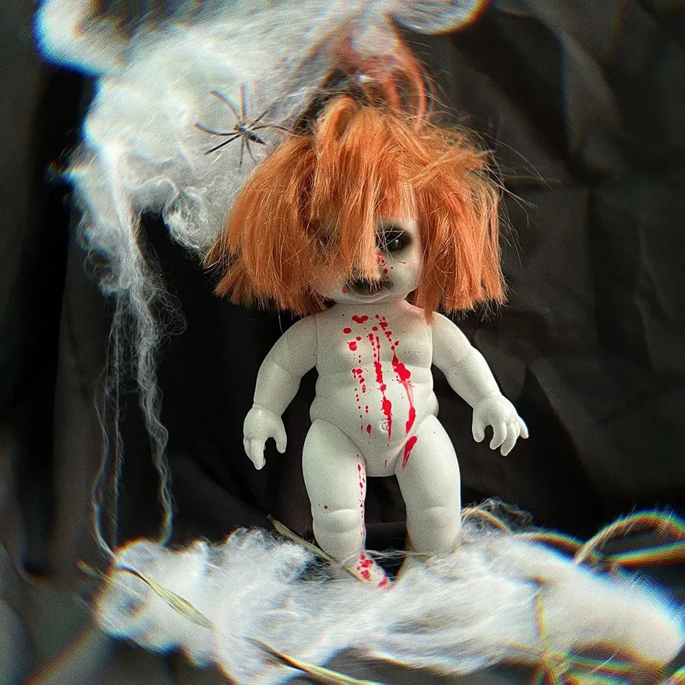 Horror Ghost Baby Hanging Doll Halloween Bar Ghost Courtyard Horror Doll Prop Ghost Festival Happy Halloween Day 2024 Decoration