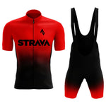 2024 Strava Cycling Jersey Set Short Sleeve for Men's Anti-UV Bike Cycling Jersey Set Bicycle Pro Team Summer Cycling Clothing