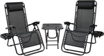 Homfa Folding Sun Lounger Set with Table