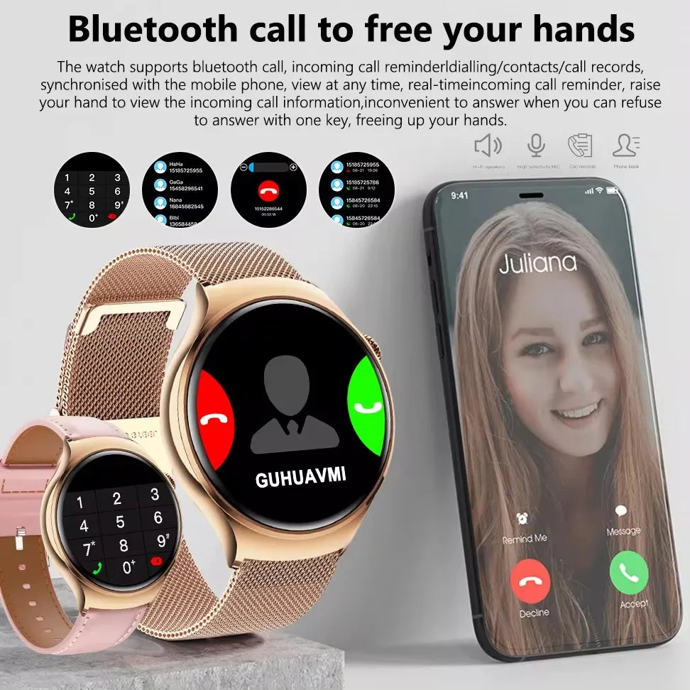 2025For HUAWEI Smart Watch Women GPS Trajectory Heart Rate Blood Pressure NFC Bluetooth Call 1.27inch AMLOED Smartwatches Ladies